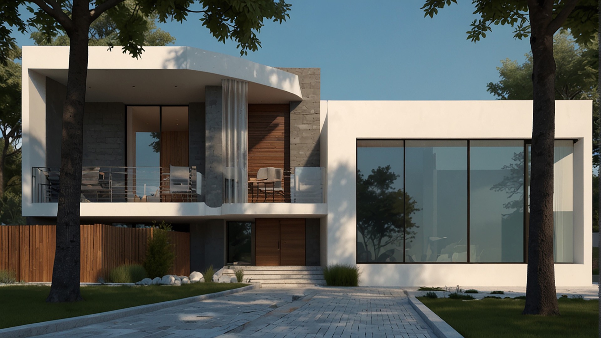 Modern two-story house